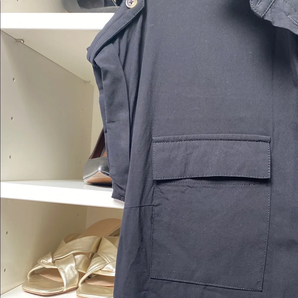 APRICOT Black Buttoned Romper with Side Pockets.  Size 6. NWOT - Picture 5 of 11